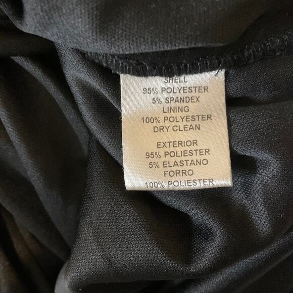 Eliza J Women's Sequined Long Sleeve Midi Sheath Cocktail Dress Black Size 8 - Picture 12 of 13